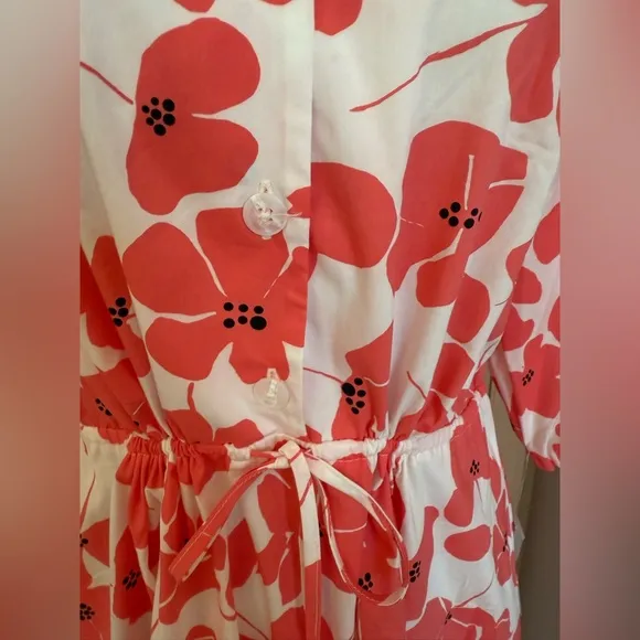 Studio 1 Womens Short Sleeve Floral Midi Fit   Flare Dress Sz 10 Brand New
