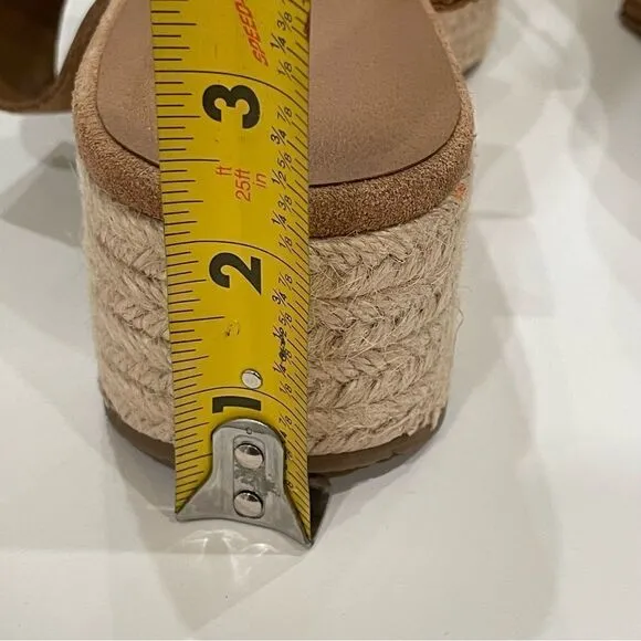 Suede Tan Brown Wedge Sandals, Treasure &amp; Bond, Size 9