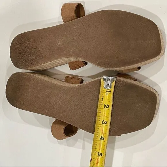 Suede Tan Brown Wedge Sandals, Treasure &amp; Bond, Size 9