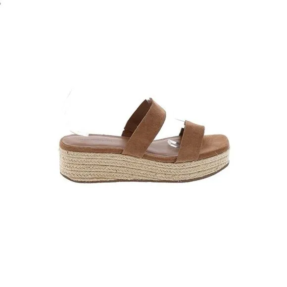 Suede Tan Brown Wedge Sandals, Treasure &amp; Bond, Size 9