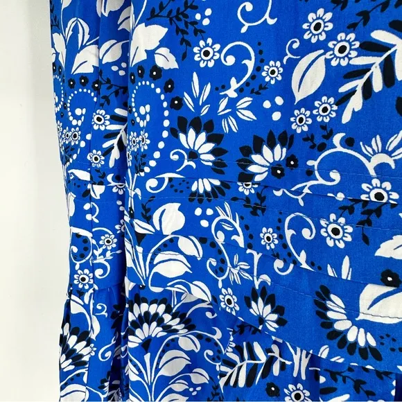 Sugarlips Lulu Floral Dixie Split Neck Shift Dress Light Blue size 2X NWOT