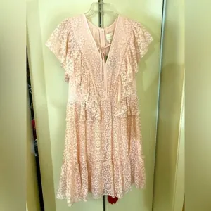 Super Cute! NWT KATE SPADE - Pearl Pink - by the pool - Lace Dress