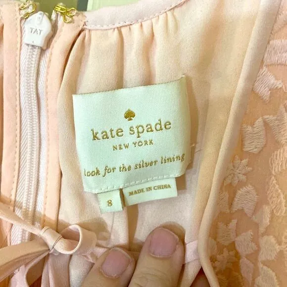 Super Cute! NWT KATE SPADE - Pearl Pink - by the pool - Lace Dress
