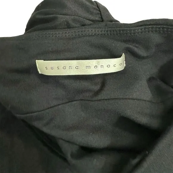 Susana Monaco ✘ Black Strapless Stetchy Empire Waist Mini Short Tube Dress, S