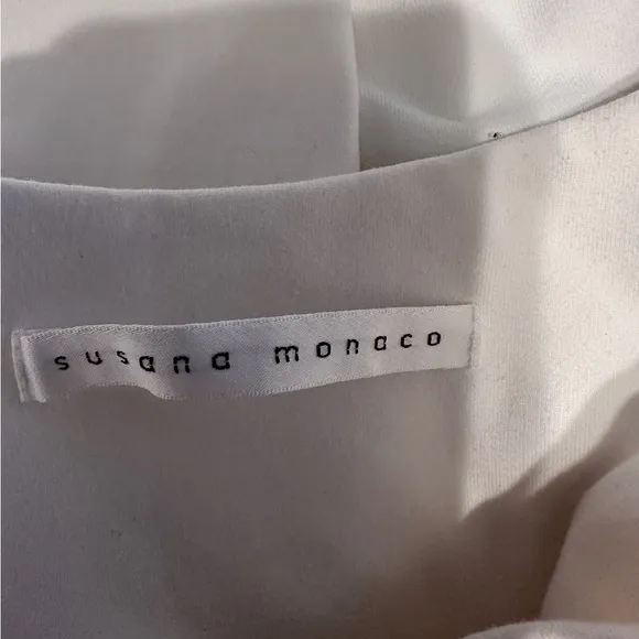 Susana Monaco White Fit &amp; Flare Tank Dress Size Medium Balletcore