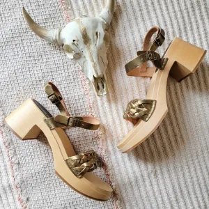 Swedish Hasbeens × FP &amp; Anthro | Tanja Retro Wooden Platform Clog Sandals