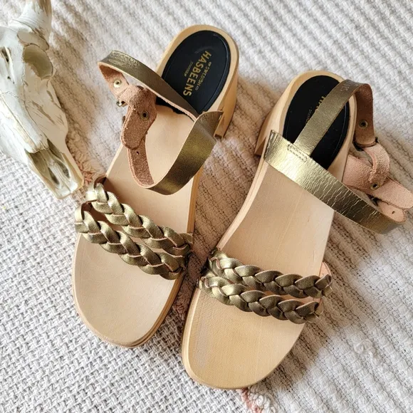 Swedish Hasbeens × FP &amp; Anthro | Tanja Retro Wooden Platform Clog Sandals
