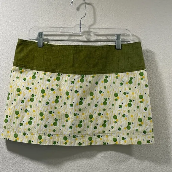 SWEET SPOT Sport Skirt, Adjustable/Reversible Mini, Yellow/Green/Gold - 10 - 18