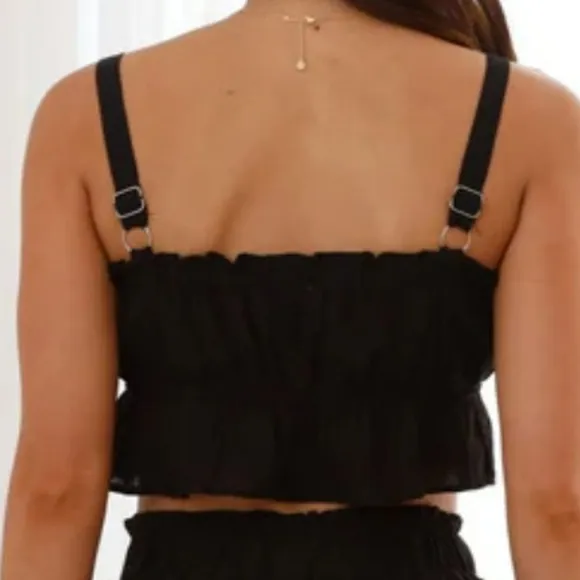 Sweetly Squared Shorts Set - Black