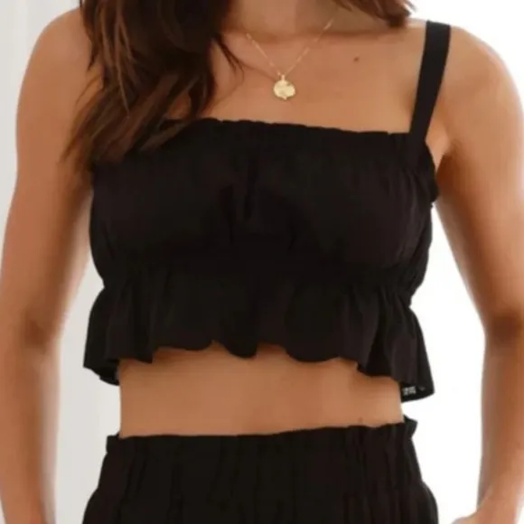 Sweetly Squared Shorts Set - Black