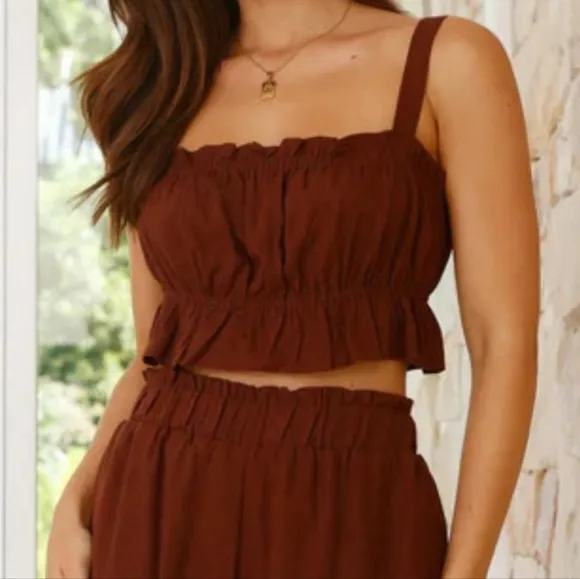 Sweetly Squared Shorts Set - Burgundy