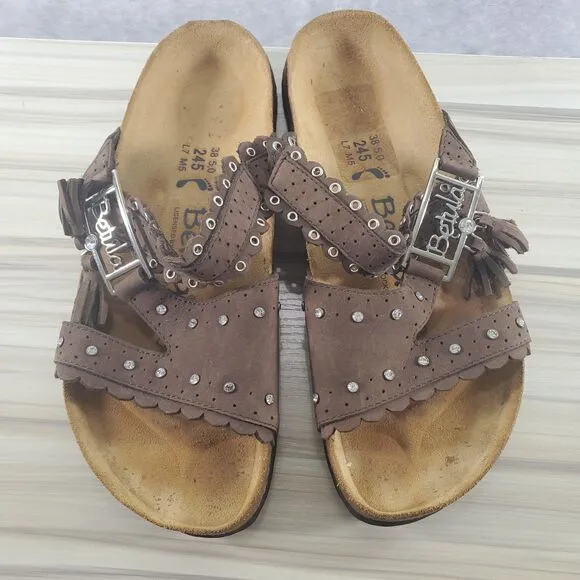 sz 7 US 38 EU Birkenstock Betula Krystle Swarovski Rhinestone Buckle Sandal
