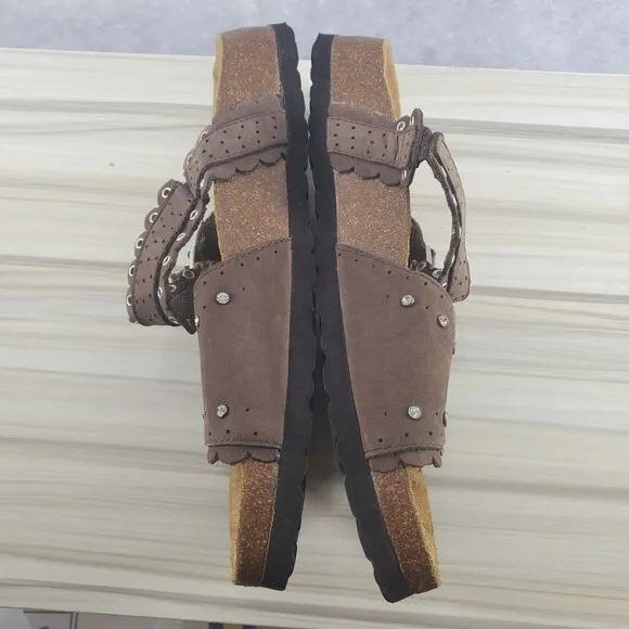 sz 7 US 38 EU Birkenstock Betula Krystle Swarovski Rhinestone Buckle Sandal
