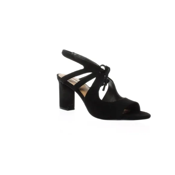 Tahari Night Black Slingbacks Heels Pump Sandals