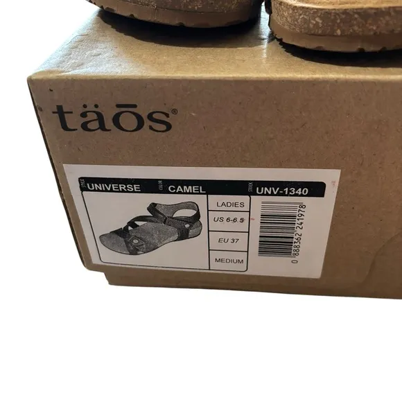 Taos Footwear Women's Tan Camel Universe Sandals- Size 37 (6-6.5)