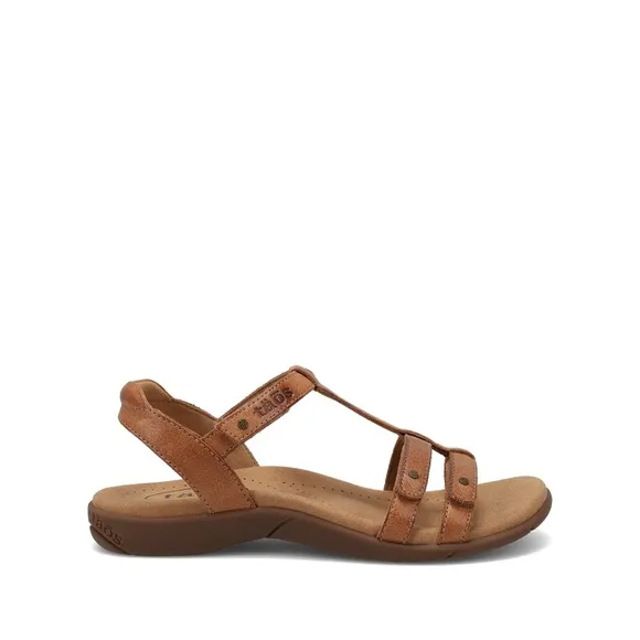 Taos Footwear Women's Trophy 2 Brown Honey Strappy Sandals- Size 9