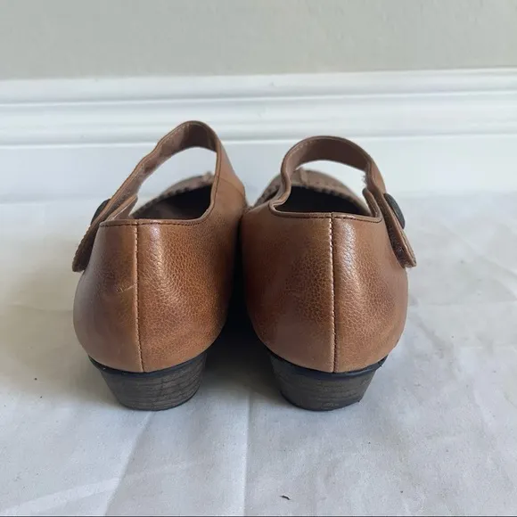 Taos Tango Mary Jane Wedge Sandals Leather Women Size 7.5