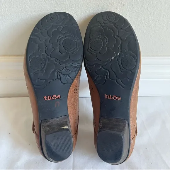 Taos Tango Mary Jane Wedge Sandals Leather Women Size 7.5