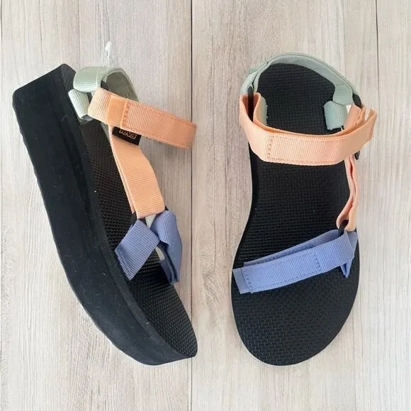 Teva Free people platform Sandals 9 summer salt pastel NWT
