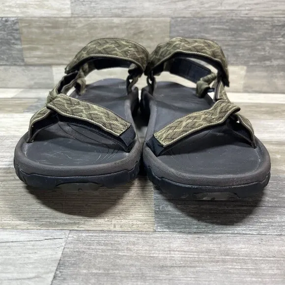 Teva Hurricane Sandals Mens 12 Adjustable Water Shoe Hike Camp Green 1093379