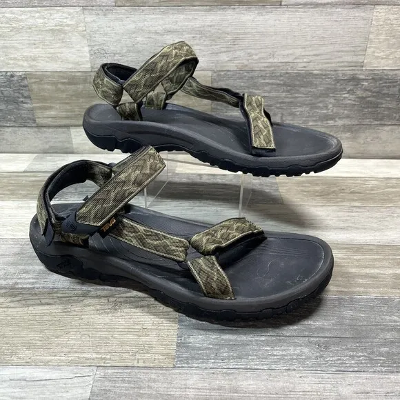 Teva Hurricane Sandals Mens 12 Adjustable Water Shoe Hike Camp Green 1093379