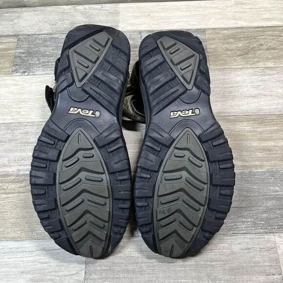 Teva Hurricane Sandals Mens 12 Adjustable Water Shoe Hike Camp Green 1093379