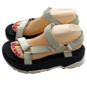 TEVA Leather Zamora Universal Flatform Sandals Size 8 Adjustable Open Toe