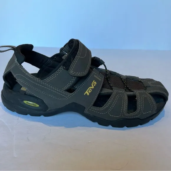 Teva Men's Brown/Gray Sandals Shoc Pad Size 9
