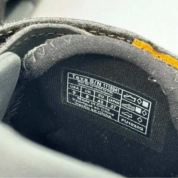 Teva Men’s Flintwood Black Water Shoe Summer Sandals Closed Toe Size 9