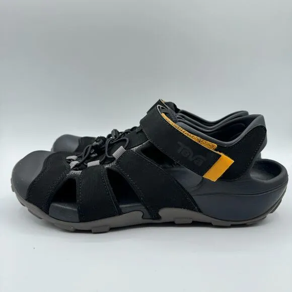 Teva Men’s Flintwood Black Water Shoe Summer Sandals Closed Toe Size 9