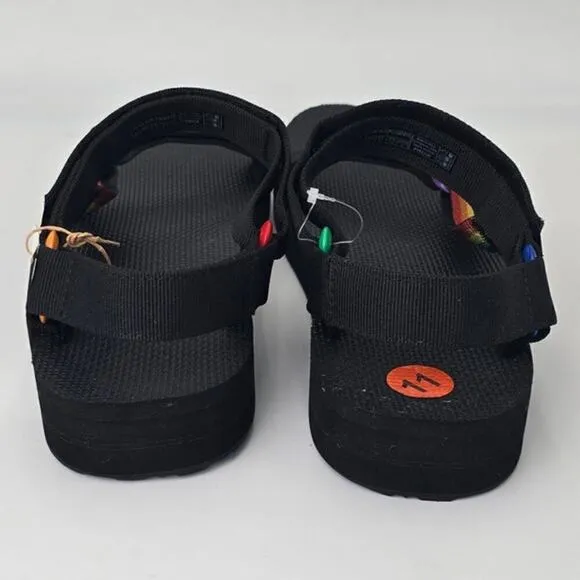 Teva Midform Universal Pride Platform Sandals Shimmer Metallic Rainbow Men's 11