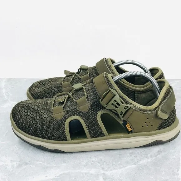 Teva Terra Float Travel Knit Mens Size 11 Sandals Brown adjustable Trail 1091811