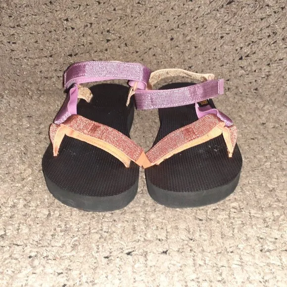 TEVA-Universal Midform-Metallic Colorful Sandals-Classic-Sz 9-Near Mint