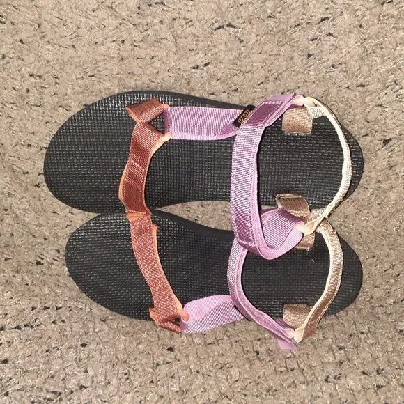 TEVA-Universal Midform-Metallic Colorful Sandals-Classic-Sz 9-Near Mint