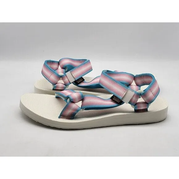Teva Womens Original Universal Gradiate Multi Pastel Sandals Size 8