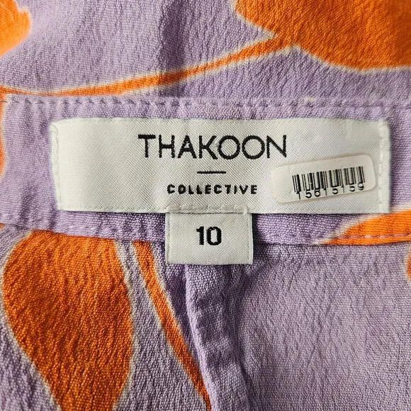 Thakoon Collective Floral Midi Dress - Size 10 - MSRP $370 Beachy