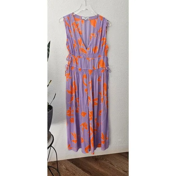 Thakoon Collective Floral Midi Dress - Size 10 - MSRP $370 Beachy