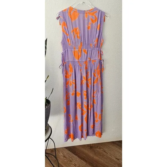 Thakoon Collective Floral Midi Dress - Size 10 - MSRP $370 Beachy