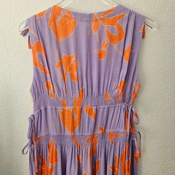 Thakoon Collective Floral Midi Dress - Size 10 - MSRP $370 Beachy