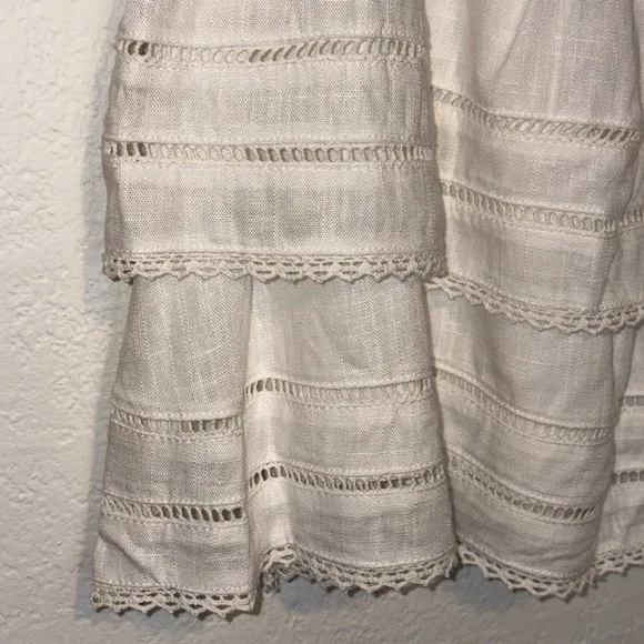 That’s So Fetch Linen Mitali Skirt in White Size 10