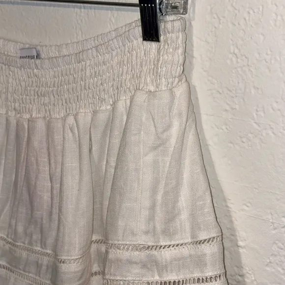 That’s So Fetch Linen Mitali Skirt in White Size 10