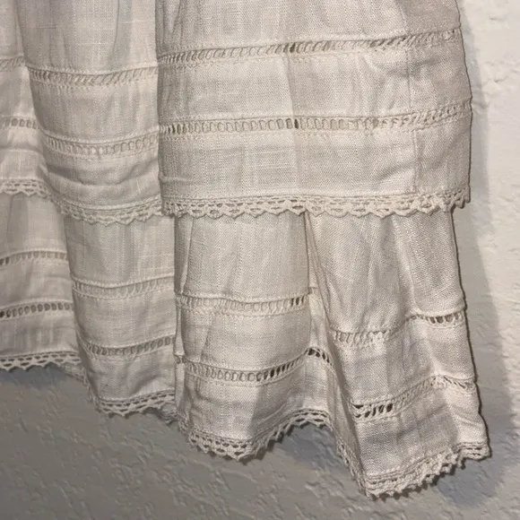That’s So Fetch Linen Mitali Skirt in White Size 10