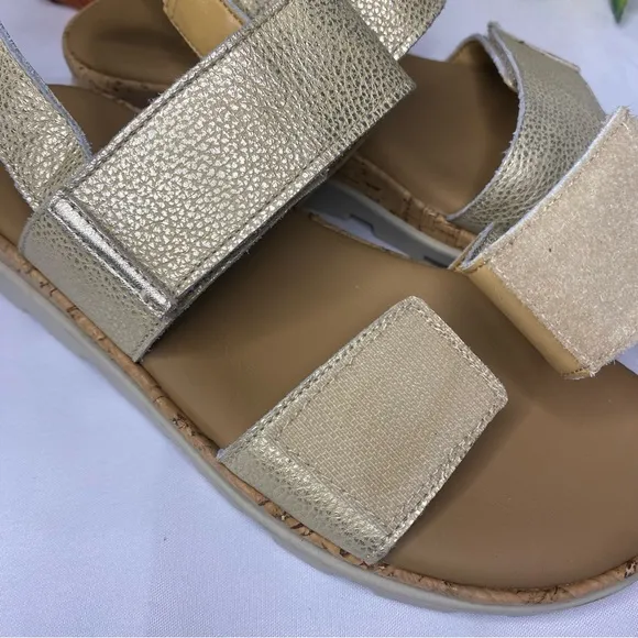 The Flexx Two Straps Adjustable Sandal Gold Size 6.5