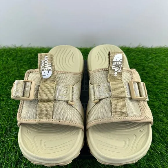 The North Face Explore Camp Slides Men Size 9 Tan Adjustable Outdoor Sandals NEW