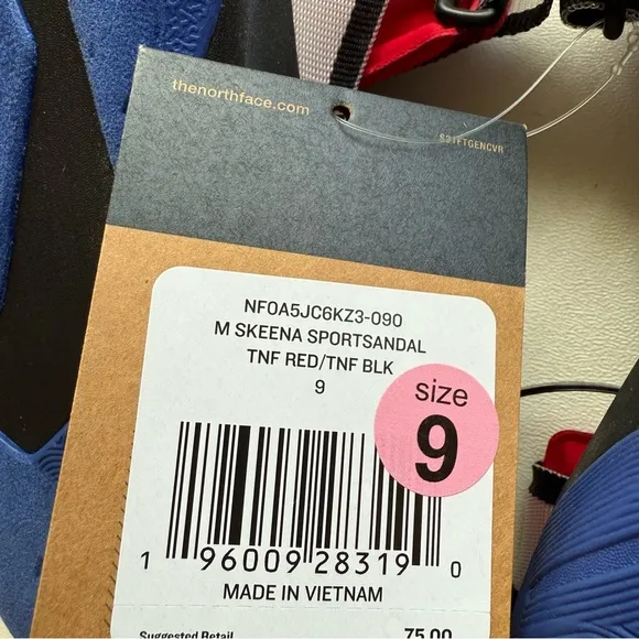 The North Face Men’s Size 9 Skeena Sport Sandals Black Red Blue Yellow