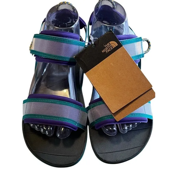 THE NORTH FACE SKEENA SPORT SANDLE /PURPLE /GREEN ADJUST ANKLE STRAP SIZE 8 NWT