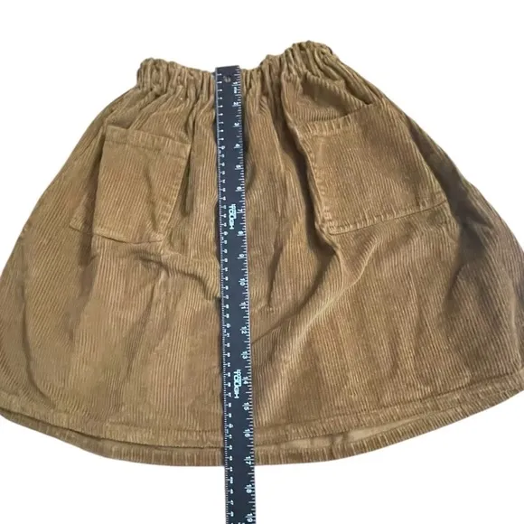 The Simple Folk Skirt Girls Kids 6-7yrs Rust Corduroy Front Pockets Organic