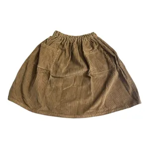 The Simple Folk Skirt Girls Kids 6-7yrs Rust Corduroy Front Pockets Organic