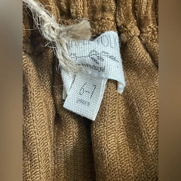 The Simple Folk Skirt Girls Kids 6-7yrs Rust Corduroy Front Pockets Organic