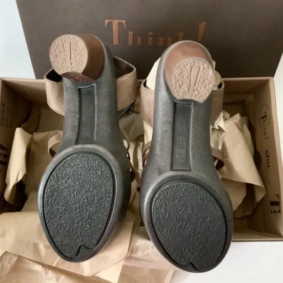 Think! Gspusal Macchiato Leather Platform Sandals